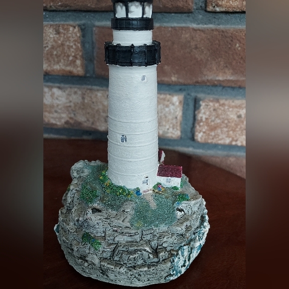 Lighthouse Music Box Plays Ebb Tide Ocean Nautical Decor - Picture 3 of 8